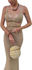 img 3 attached to NUFIWI Knitted Spaghetti Backless Streetwear Women's Clothing and Dresses