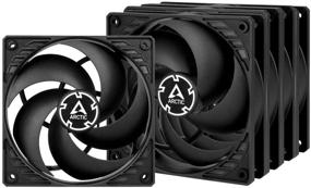 img 4 attached to Value Pack ARCTIC P12 120mm Case Fans - Pressure-Optimized, Very Quiet Motor, 1800 RPM Fan Speed, Ideal for Computers - Black