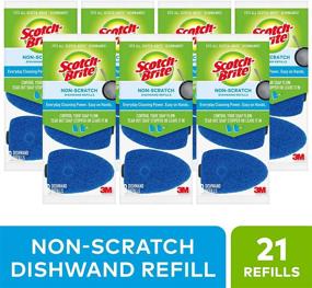 img 3 attached to Scotch-Brite Non-Scratch Dishwand Refills, Compatible with 🧽 All Scotch-Brite Dishwands, Pack of 7 (21 Refills)