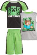 minecraft creepers piece t shirt heather boys' clothing logo