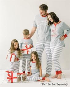 img 1 attached to 🎄 Cozy Christmas Pajama Sets for the Whole Family - Sleepyheads Grey & Red Collection