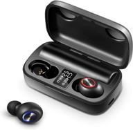 🎧 torteco a18 true wireless earbuds: bluetooth 5.0, 2500mah charging case, ipx6 waterproof, 104h playtime, deep bass stereo sound - perfect for sports logo