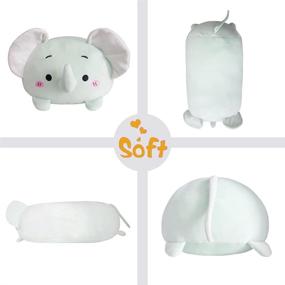 img 2 attached to 🐘 Adorable GRTLPOK Elephant Plush Hugging Pillow: Soft Body Pillow Toy for Kids and Girlfriend, Ideal Sleeping Kawaii Pillow Gift (8inch)