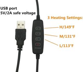 img 2 attached to 🔌 CEBuy USB электрическое одеяло: уютные согревающие пледы с 3 режимами нагрева | Серый