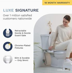 img 2 attached to 🚽 Transform Your Bathroom with the LUXE Bidet NEO 180 - Innovative Self Cleaning Dual Nozzle Bidet Attachment for Your Toilet (White and White)