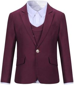 img 3 attached to Black Pieces Blazer Pants Formal Boys' Clothing in Suits & Sport Coats