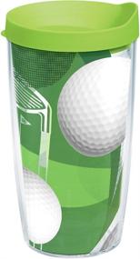 img 4 attached to 🏌️ Tervis 24 унции Прозрачные гольф-мячи и обмотка для клюшки в термокружке с крышкой лайм-грин, питьевая бутылка.