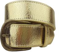 metallic vintage crack leather gold men's accessories in belts logo