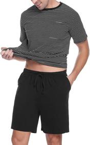 img 2 attached to Sykooria Striped Loungewear: Stylish and Lightweight Sleepwear for Maximum Comfort