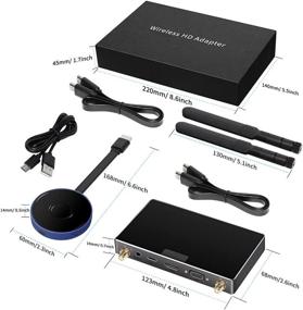 img 1 attached to 🔌 4K Wireless HDMI Transmitter and Receiver Set - Ultra HD Extender Converter Adapter for Streaming Video and Audio from Laptop, PC, Phone to HDTV Projector. Perfect for Home Theater, Conferences, Education, and Gaming.