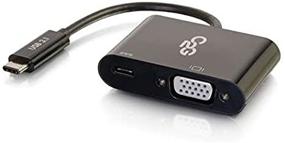 img 3 attached to C2G USB Adapter: High-Quality Video Adapter with Power, USB C to VGA, Black - Cables to Go 29533