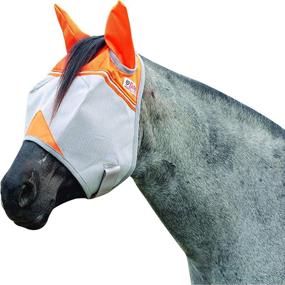 img 3 attached to 🐴 Cashel Crusader Horse Fly Mask with Ears in Orange for Charity: Protect and Support Your Horse!