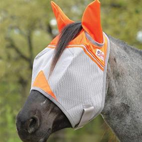 img 2 attached to 🐴 Cashel Crusader Horse Fly Mask with Ears in Orange for Charity: Protect and Support Your Horse!