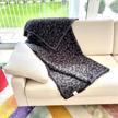 blanket 50x70in reversible washable charcoal logo