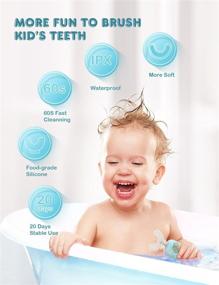 img 3 attached to 🦷 Ice-man Toddler Electric Toothbrush - U-shaped Toothbrush for Kids, Rechargeable Kid Electric Toothbrush - Whole Mouth Ultrasonic Autobrush