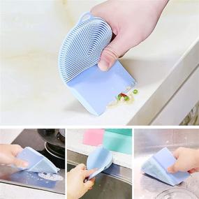 img 1 attached to Silicone Scraper Scrubber Multi Purpose Housecleaning