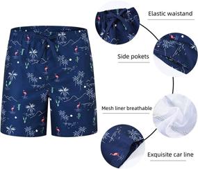 img 3 attached to Trunks Swimsuit Swimming Flamingo Pockets Boys' Clothing via Swim
