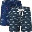 trunks swimsuit swimming flamingo pockets boys' clothing via swim logo