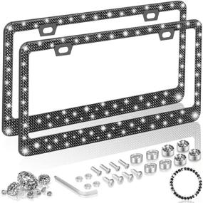 img 4 attached to ONCHA Rhinestone License Stainless License Black
