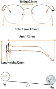 img 3 attached to POMIDEA Pomidea Blue Light Blocking Glasses Anti Fatigue Computer Game Reading Glasses UV Protection For Women Men Gold New