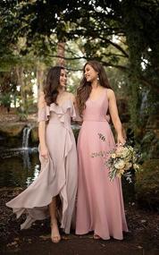 img 3 attached to 👗 YMSHA Bohemian Bridesmaid Dresses Champagne: Stylish Women's Clothing in Dresses