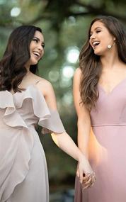 img 1 attached to 👗 YMSHA Bohemian Bridesmaid Dresses Champagne: Stylish Women's Clothing in Dresses