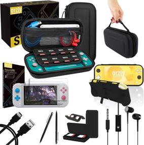 img 4 attached to Complete Orzly Switch Lite Accessories Bundle: Case, Screen Protector, USB Cable, Games Holder & More!