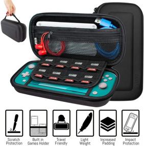 img 1 attached to Complete Orzly Switch Lite Accessories Bundle: Case, Screen Protector, USB Cable, Games Holder & More!