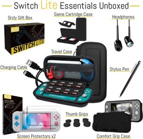 img 2 attached to Complete Orzly Switch Lite Accessories Bundle: Case, Screen Protector, USB Cable, Games Holder & More!