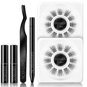 img 3 attached to 💁 EASITENSION DIY Eyelash Extension Kit - 3D Effect Cluster Lashes, Individual Lash Set with Glue Bond, Volume Lashes - At Home Eyelash Extensions, C Curl Lashes Pack (12mm, 14mm)