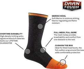 img 2 attached to 🧦 DARN TOUGH (2006) Steely Boot Midweight Sock with Cushioning and Full Cushion Toe Box for Men