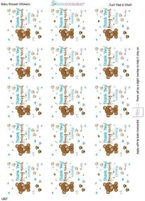 img 2 attached to 🧸 Blue Brown Teddy Bear Lip Balm Labels - Ideal Favors for Boy Baby Shower
