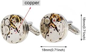 img 1 attached to Steampunk Movement Cufflinks - Men's Accessories by MERIT OCEAN