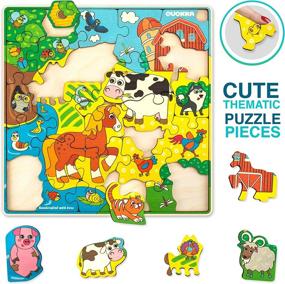 img 1 attached to Wooden Puzzles Kids Ages 3 5