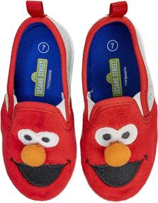 img 3 attached to 👟 Sesame Street Elmo Slip On Sneaker Shoes for Toddlers, Sizes 5-10