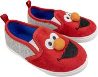 👟 sesame street elmo slip on sneaker shoes for toddlers, sizes 5-10 logo