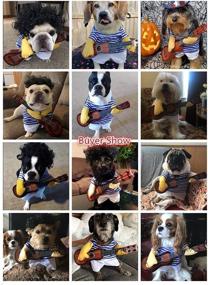 img 3 attached to 🐶 Idepet Funny Guitar Dog Costume for Halloween, Pet Clothes Suit for Puppy Small Medium Dogs: Chihuahua, Teddy, Pug. Christmas Party & Halloween Costumes Outfit (Size M)