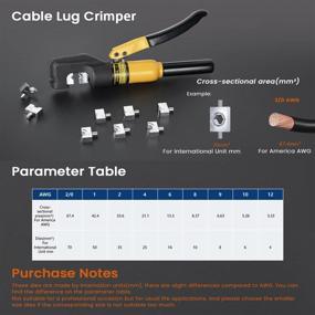 img 1 attached to Hydraulic Battery Terminal Crimper Crimping