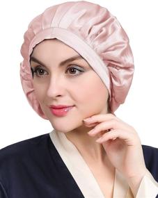 img 4 attached to 🌙 LilySilk 100% Mulberry Silk Bonnet for Sleeping, 19 Momme Night Sleep Cap with Adjustable Hair Wrap