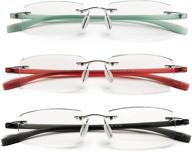 женские оправы для чтения с защитой от синего света hiyanjn | легкие бесободные очки с компьютерными линзами для лучшего зрения и защиты глаз. логотип