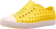 👟 vibrant crayon yellow girls' shoes for kids: native unisex kids jefferson logo