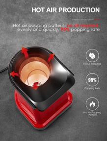 img 3 attached to 🍿 1400W Hot Air Popcorn Popper: Fast, Healthy & BPA Free! Perfect for Home, Christmas, Movie Night or Party