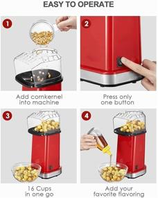 img 1 attached to 🍿 1400W Hot Air Popcorn Popper: Fast, Healthy & BPA Free! Perfect for Home, Christmas, Movie Night or Party