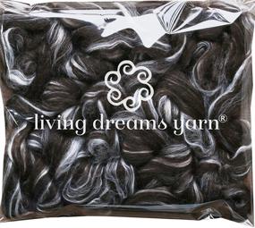 img 2 attached to 🐑 Premium Shetland Wool Tussah Silk Combed Top Roving: Ideal for Spinning, Felting, and Blending. Luxuriously Soft & Lofty Fiber Blend in Natural Black Shade