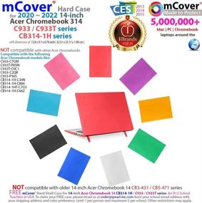 img 3 attached to 💙 mCover Case for 2020~2022 14-inch Acer Chromebook 314 CB314-1H / C933 / C933T Series Laptop - Blue