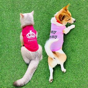 img 3 attached to Soft Breathable Puppy Sleeveless Vest | Dog Shirt Pet Printed Shirts 🐶 | Cute Dog Cotton Clothing Sweatshirt for Small Dogs and Cats - 9PCS (XS)