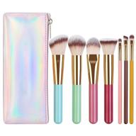 💄 breteil professional travel makeup brush set: premium synthetic colorful brushes kit with case logo