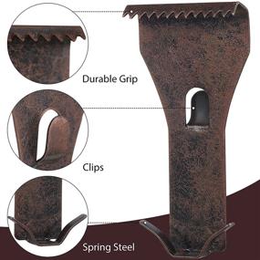 img 2 attached to 🧱 16-Piece Metal Brick Wall Clips for Outdoor Hanging | Copper Red Brick Hooks | Fastener Hangers for 2-1/8 to 2-1/2 Inches High Bricks | Clamps & Picture Hangers