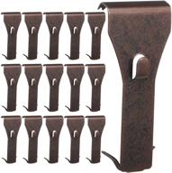 🧱 16-piece metal brick wall clips for outdoor hanging | copper red brick hooks | fastener hangers for 2-1/8 to 2-1/2 inches high bricks | clamps & picture hangers logo