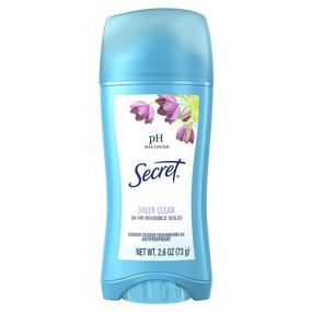 img 3 attached to 🌸 Stay Fresh and Odor-Free with Secret Invisible Solid Antiperspirant and Deodorant, Sheer Clean - Pack of 6